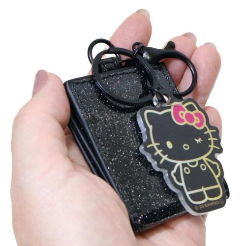 キーリング ミニミラーチャーム ハローキティ ギャル ブラック