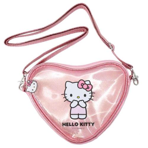 ハローキティ ハート形ラメクリアポシェット ショルダーバッグ サンリオ キャラクター