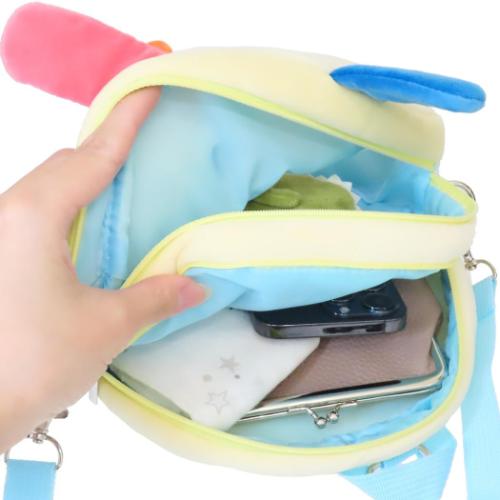 ショルダーバッグ ウサハナ 2wayぬいぐるみクリアバッグ サンリオ BLUE