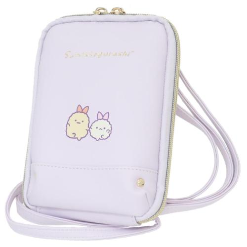スマホポーチ ウォレットショルダー すみっコぐらし えびてんの