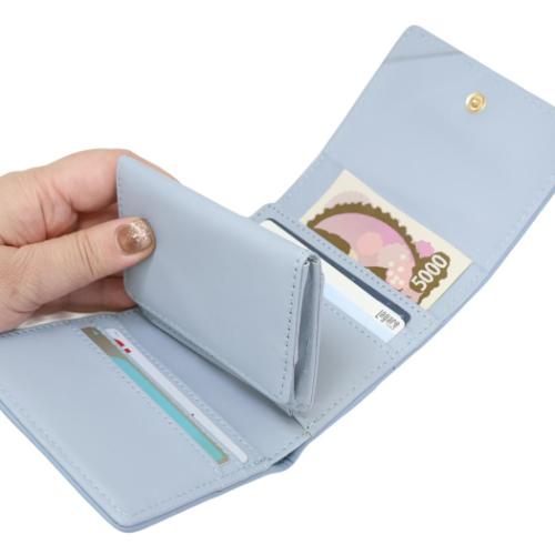 ミニウォレット 三つ折りBOX財布 スヌーピー ブルー サンアート