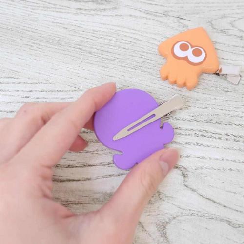 スプラトゥーン3 ヘアクリップ 2個セット ヘアアクセ オレンジx