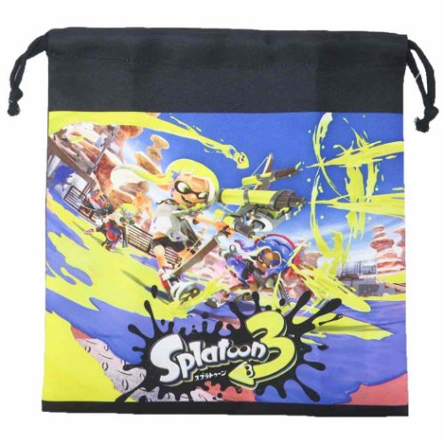 スプラトゥーン3 グッズ 巾着袋 キャラクター きんちゃくポーチM 新入学