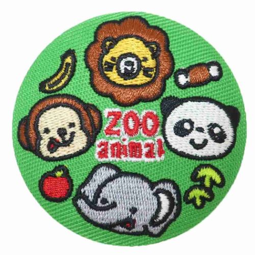 缶バッジ 刺しゅう缶バッジ 動物園 エイコー コレクション雑貨
