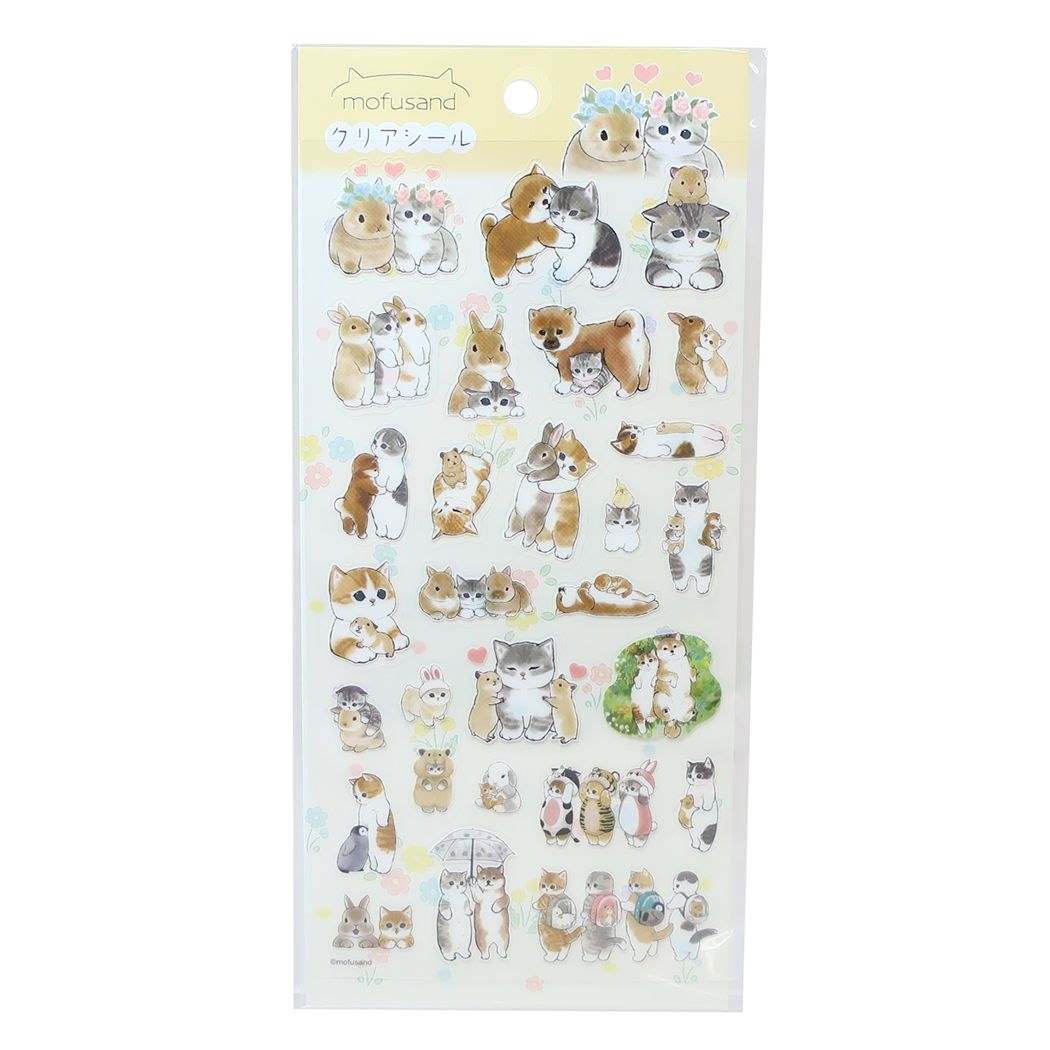 モフサンド キャラクター シールシート クリアシール 動物 mofusand
