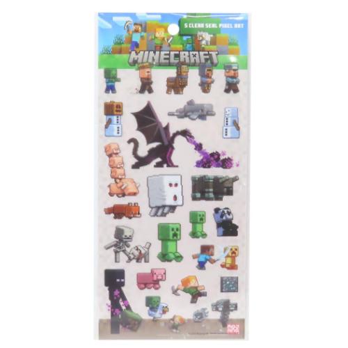 マインクラフト シール キャラクター クリアシール PIXEL ART