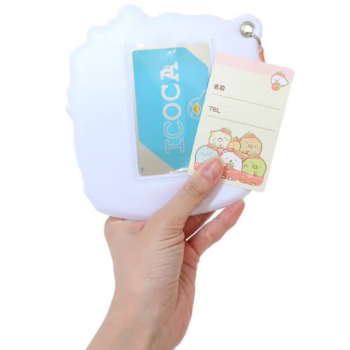 すみっコぐらし サンエックス キャラクター 定期入れ まいごふだ入りパスケース 喫茶すみっコでいちごフェア エンスカイ