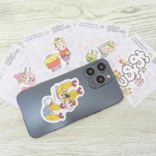 クレヨンしんちゃん×サンリオキャラクターズ ダイカットステッカーミニ ステッカー 5 キャラクター グッズ