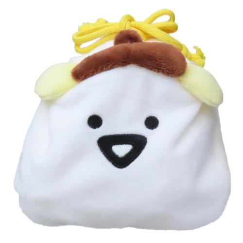 ポムポムプリンxお文具といっしょ グッズ 巾着袋 キャラクター もふもふフェイス巾着 お文具さん 爆買