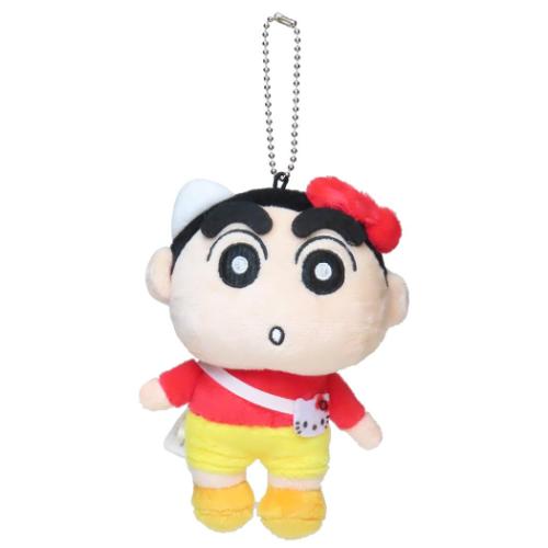 クレヨンしんちゃん×サンリオキャラクターズ キャラクター マスコット ぬいぐるみマスコット しんちゃん ハローキティ 赤 サンリオ 爆買