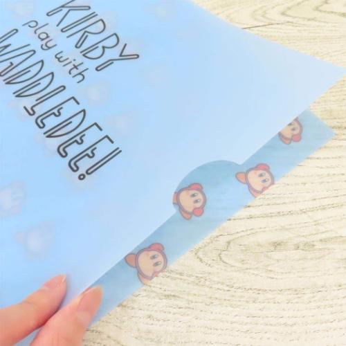 A4シングルクリアファイル クリアフォルダー 星のカービィ カービィ play with ワドルディ たよりにしてます エンスカイ 新学期準備文具