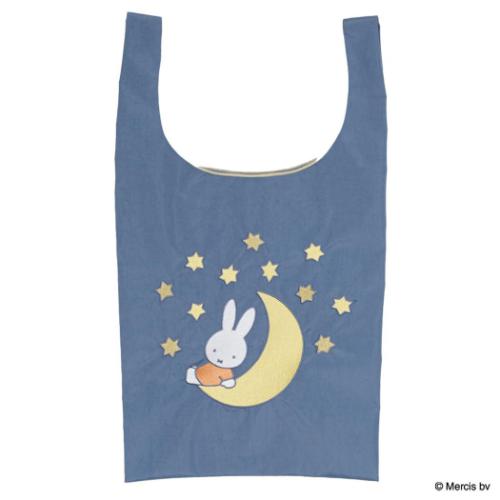 ミッフィー エコバッグ ショッピングバッグ MIFFY EMBROIDERY ネイビー ディックブルーナ エフエービージャパン