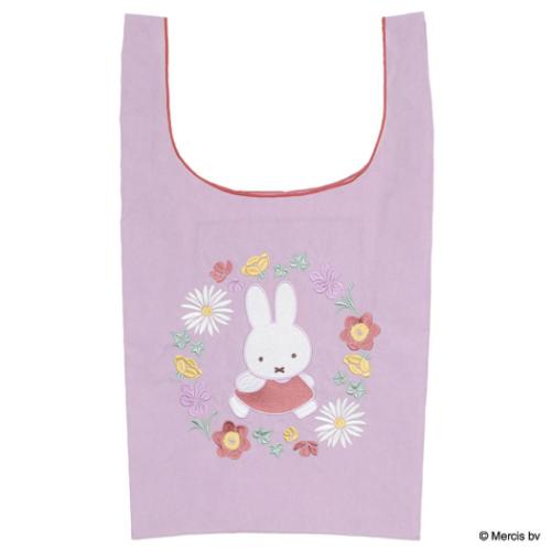 ミッフィー エコバッグ ショッピングバッグ MIFFY EMBROIDERY ピンク ディックブルーナ エフエービージャパン
