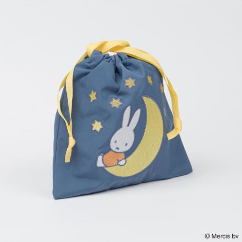 ミッフィー グッズ 巾着袋 ディックブルーナ 絵本キャラクター 巾着 MIFFY EMBROIDERY ネイビー
