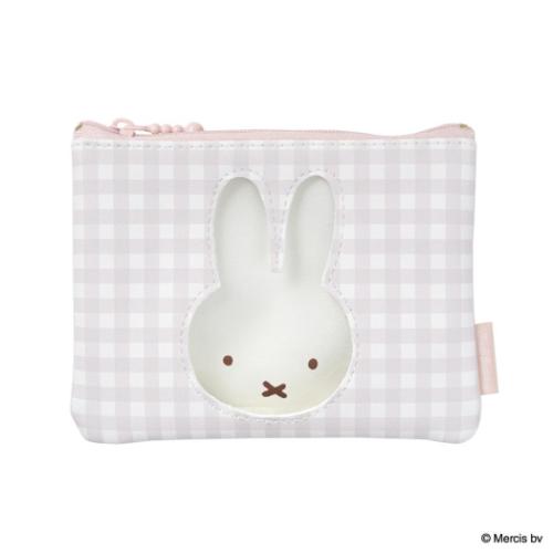 Yahoo! Yahoo!ショッピング(ヤフー ショッピング)ミッフィー 平ポーチ ミニフラットポーチ BRUNA PLAID ピンク ディックブルーナ エフエービージャパン