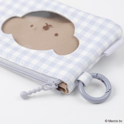 ミッフィー ディックブルーナ 絵本キャラクター 定期入れ コイン＆パスケース BRUNA PLAID ブルー