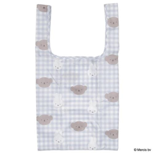 Yahoo! Yahoo!ショッピング(ヤフー ショッピング)ミッフィー ショッピングバッグS エコバッグ BRUNA PLAID ブルー ディックブルーナ 絵本キャラクター
