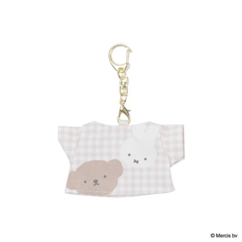 Tシャツチャーム キーリング ミッフィー ディックブルーナ BRUNA PLAID ピンク エフエービージャパン