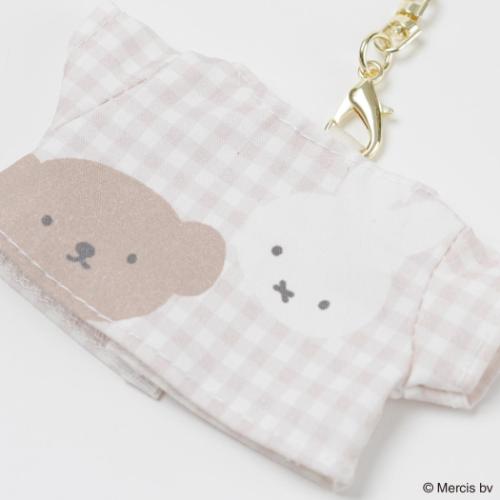 Tシャツチャーム キーリング ミッフィー ディックブルーナ BRUNA PLAID ピンク エフエービージャパン
