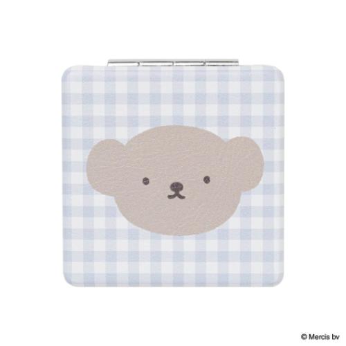 手鏡 コンパクトミラー BRUNA PLAID ブルー ミッフィー ディックブルーナ エフエービージャパン 折りたたみミラー