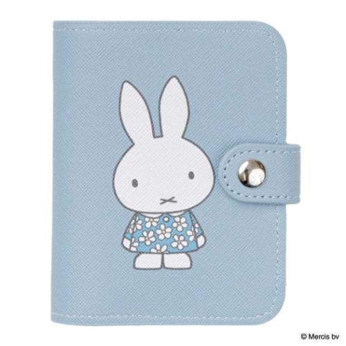 ミッフィー 絵本キャラクター カードポーチ カードケース MIFFY BLUE FLOWER ブルー ディックブルーナ