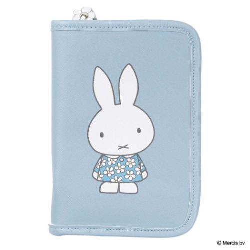 ミッフィー グッズ マルチポーチ ディックブルーナ 絵本キャラクター マルチケース MIFFY BLUE FLOWER ブルー