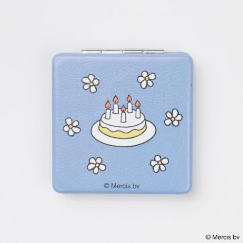 コンパクトミラー 手鏡 MIFFY BLUE FLOWER ブルー ミッフィー ディックブルーナ エフエービージャパン 折りたたみミラー