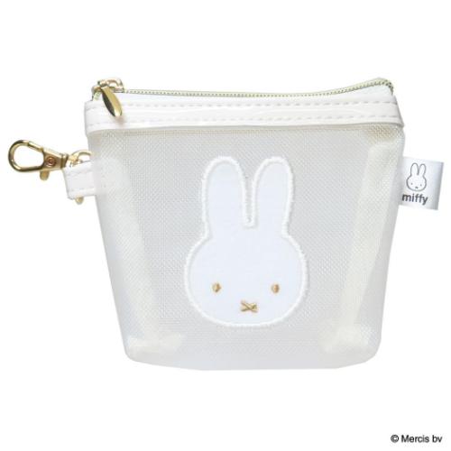 Yahoo! Yahoo!ショッピング(ヤフー ショッピング)ミッフィー マイクロミニポーチ ミニポーチ BRUNA MESH ホワイト ディックブルーナ 絵本キャラクター