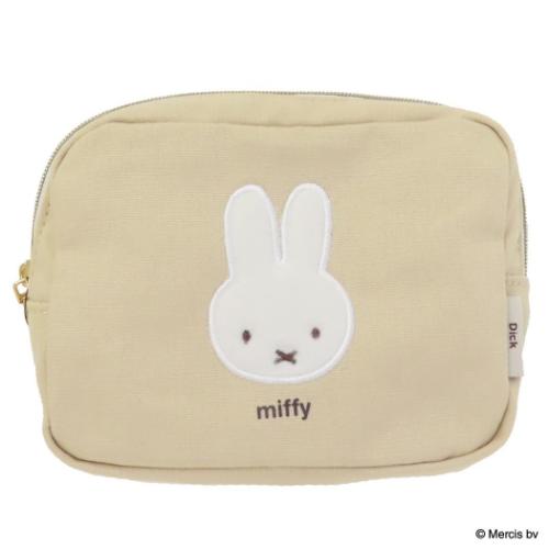 Yahoo! Yahoo!ショッピング(ヤフー ショッピング)ミッフィー スクエアポーチ ディックブルーナ コスメポーチ 絵本キャラクター BRUNA FLUFFY APPLIQUE
