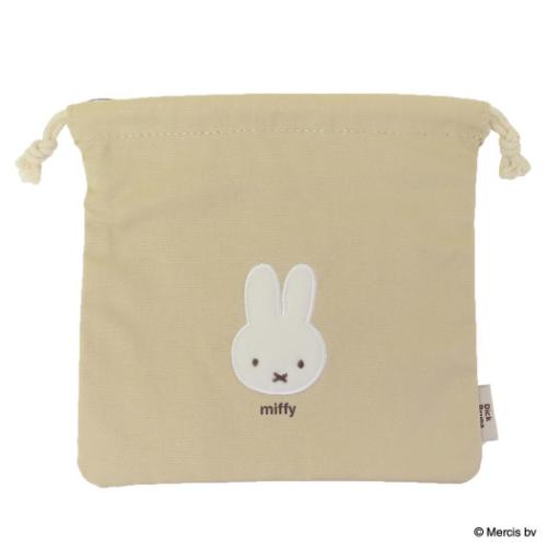 ミッフィー 巾着袋 巾着ポーチ BRUNA FLUFFY APPLIQUE ディックブルーナ エフエービージャパン