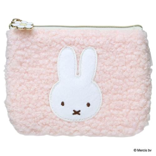 ミッフィー グッズ 平ポーチ 絵本キャラクター MIFFY BOA ミニフラットポーチ ピンク