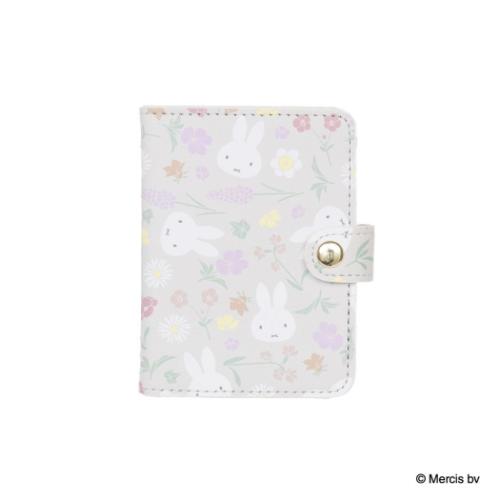 ミッフィー MIFFY Floral pattern カードケース カードポーチ ベージュ