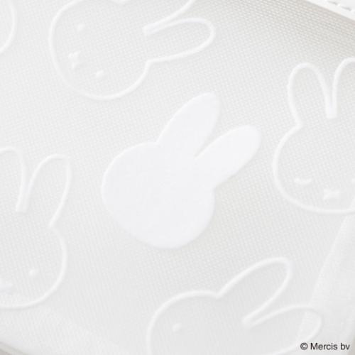 ミッフィー 平ポーチ MIFFY FLOCKY ミニフラットポーチ ホワイト