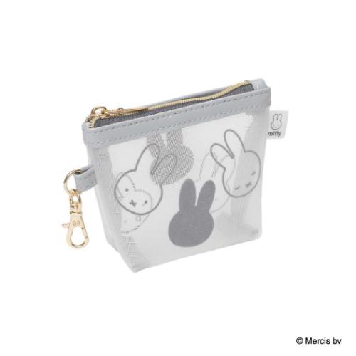 ミッフィー MIFFY FLOCKY マイクロミニ台形ポーチ ディックブルーナ ミニポーチ 絵本キャラクター グレー