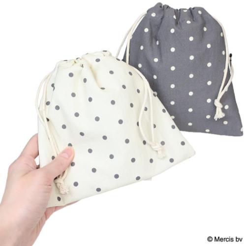 巾着袋 きんちゃくポーチ MIFFY DOT＆MASCOT ミッフィー ディックブルーナ エフエービージャパン 小物入れ メイクポーチ 絵本キャラクター