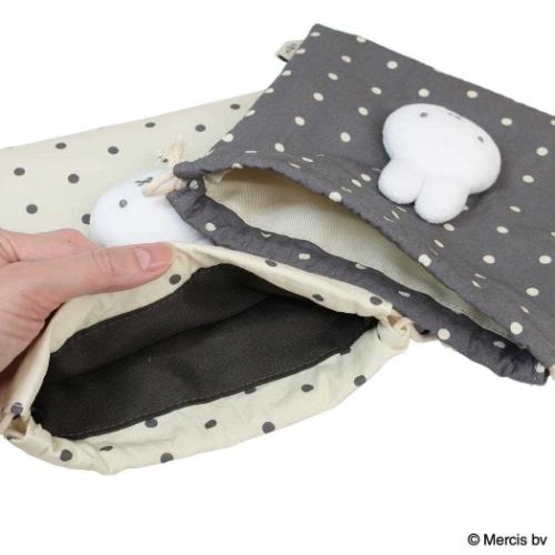 巾着袋 きんちゃくポーチ MIFFY DOT＆MASCOT ミッフィー ディックブルーナ エフエービージャパン 小物入れ メイクポーチ 絵本キャラクター