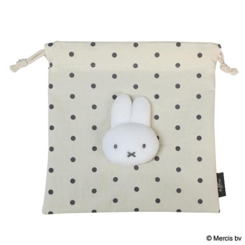 巾着袋 きんちゃくポーチ MIFFY DOT＆MASCOT ミッフィー ディックブルーナ エフエービージャパン 小物入れ メイクポーチ 絵本キャラクター
