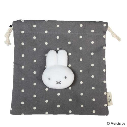 巾着袋 きんちゃくポーチ MIFFY DOT＆MASCOT ミッフィー ディックブルーナ エフエービージャパン 小物入れ メイクポーチ 絵本キャラクター