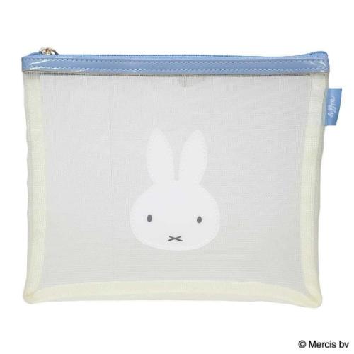 ミッフィー グッズ 平ポーチ 絵本キャラクター フラットポーチ BRUNA BICOLOR MESH アイボリー 爆買