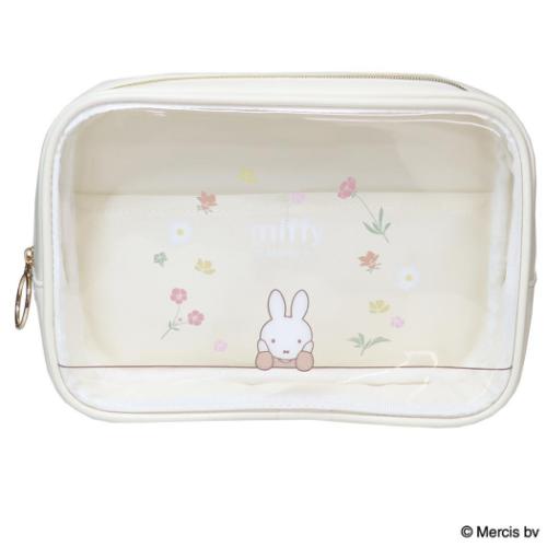 ミッフィー PVC スクエアポーチ コスメポーチ MIFFY FLOWER ディック