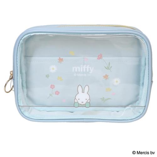 ミッフィー PVC スクエアポーチ コスメポーチ MIFFY FLOWER ディック