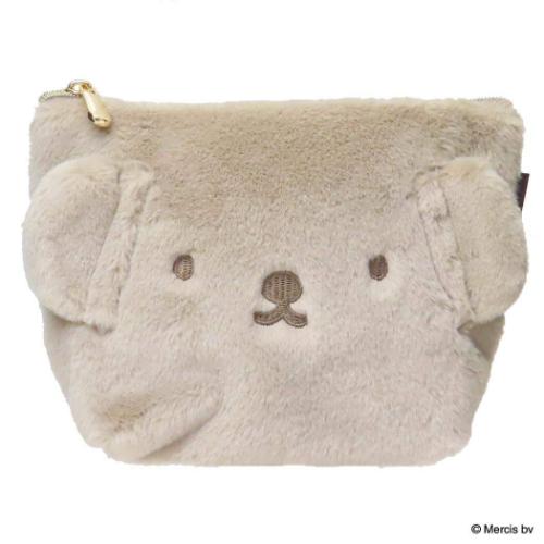 Yahoo! Yahoo!ショッピング(ヤフー ショッピング)ミッフィー 絵本キャラクター ミニポーチ 台形ポーチ BRUNA FACE FUR ブラウン ディックブルーナ