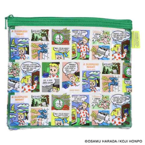 オサムグッズ 平ポーチ COMIC フラットポーチ 総柄 Osamu Goods エフエービージャパン