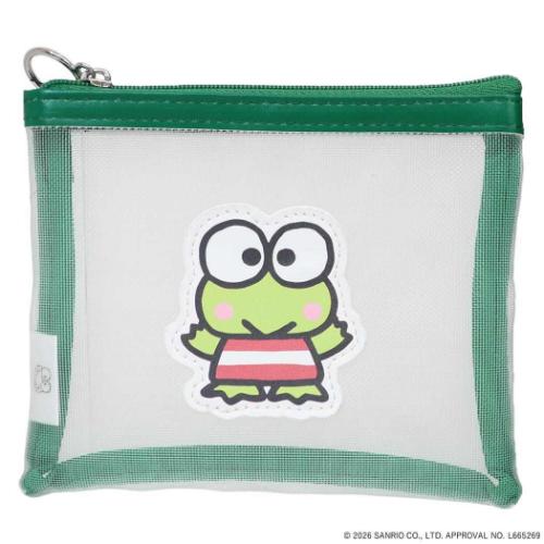 けろけろけろっぴ グッズ 平ポーチ キャラクター メッシュポーチ