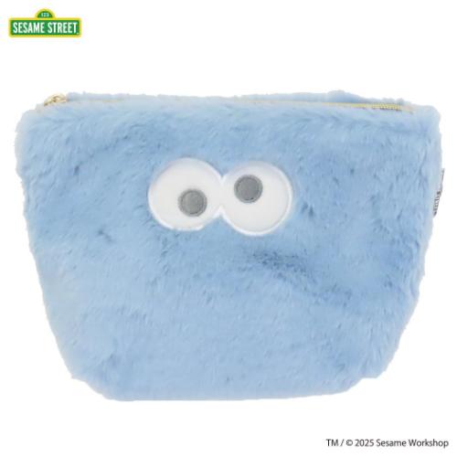 セサミストリート キャラクター コスメポーチ 台形ポーチ SESAME STREET FACE FUR クッキーモンスター 爆買