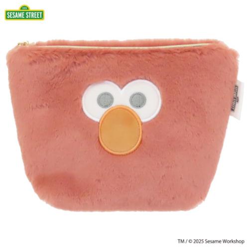 セサミストリート コスメポーチ 台形ポーチ SESAME STREET FACE FUR エルモ 爆買
