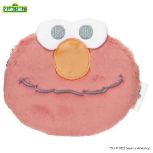 セサミストリート キャラクター コスメポーチ ダイカットポーチ SESAME STREET FACE FUR エルモ 爆買