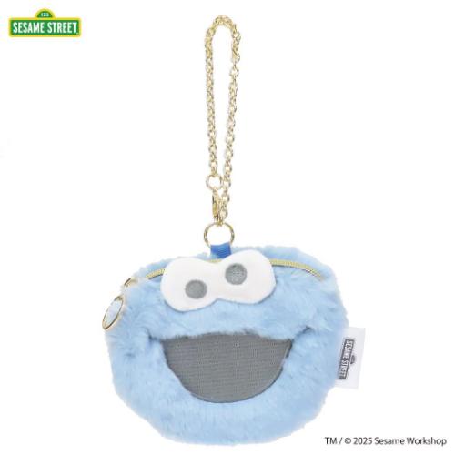 セサミストリート クッキーモンスター キャラクター ミニポーチ ミニダイカットポーチ SESAME STREET FACE FUR 爆買