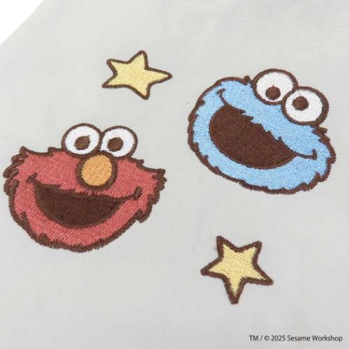 セサミストリート グッズ 巾着袋 キャラクター 巾着ポーチ SESAME STREET EMBROIDERY グレー