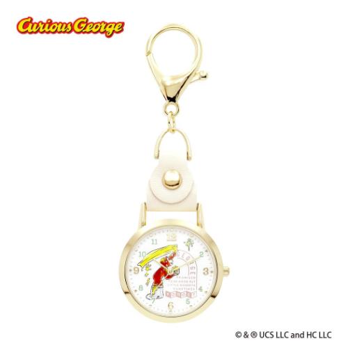 おさるのジョージ グッズ キーホルダー時計 絵本キャラクター